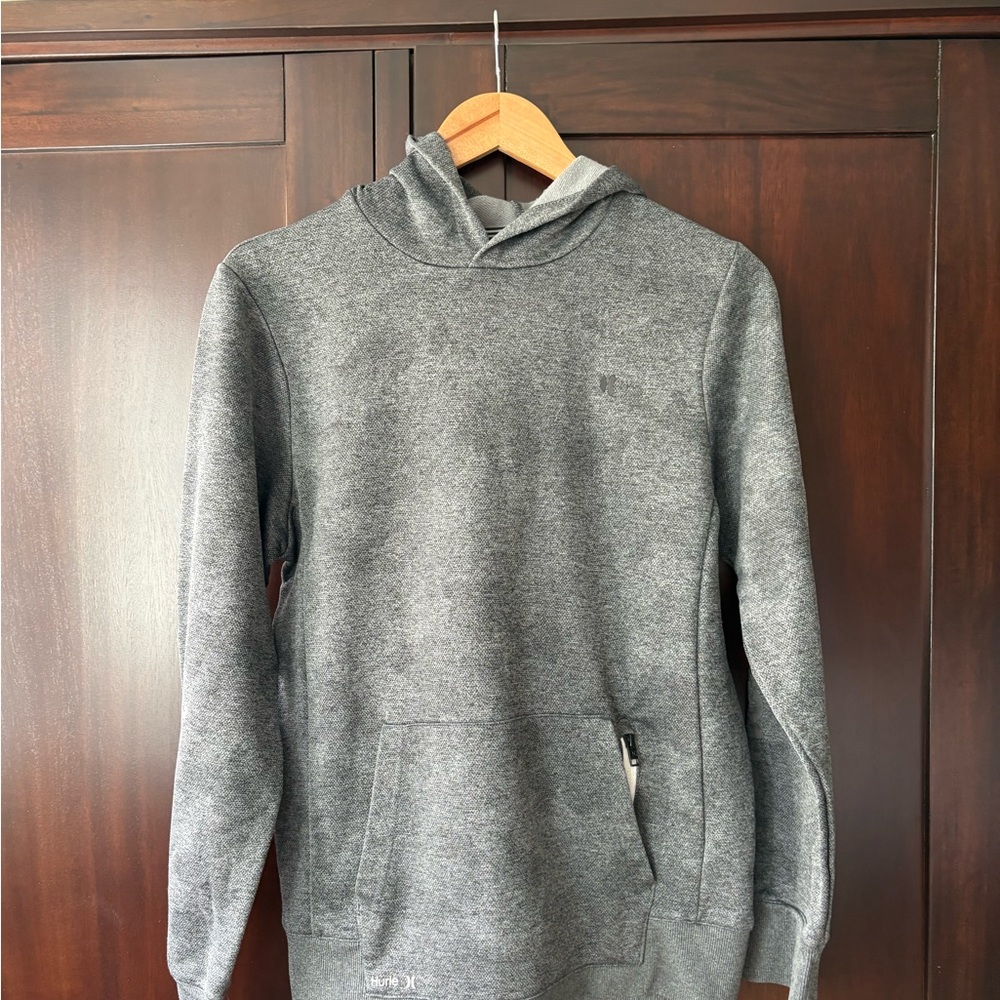 Hurley Gray Kids Hoodie, Nike Dri-Fit, Size XL